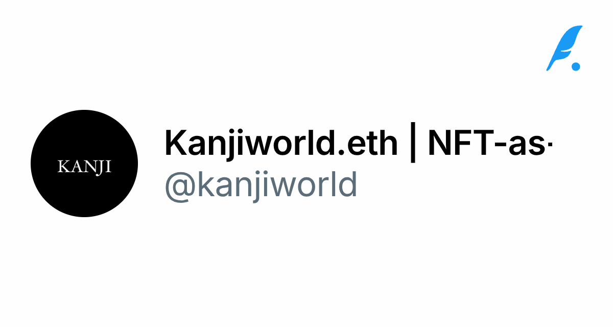 Kanjiworld.eth | NFT-as-a-service (@kanjiworld)