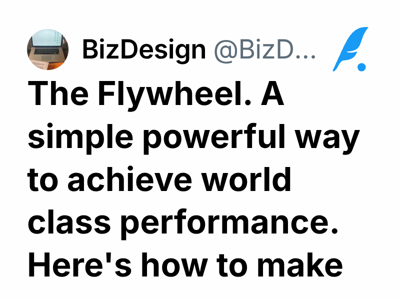 The Flywheel. A simple powerful way to achieve world class performance ...