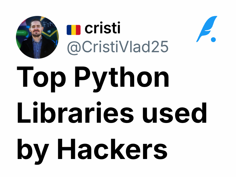 Top Python Libraries used by Hackers | 🇷🇴 cristi