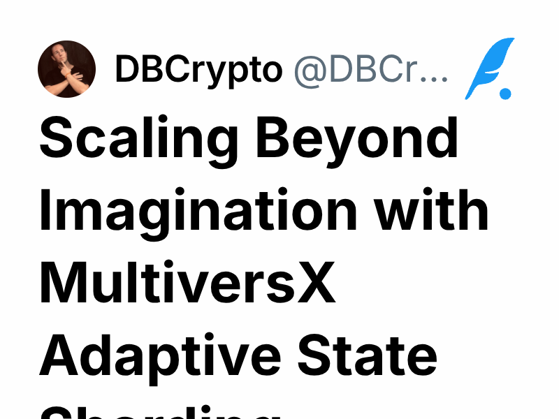 Scaling Beyond Imagination with MultiversX Adaptive State Sharding ...
