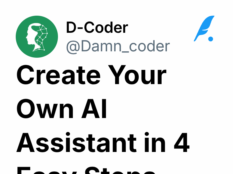 Create Your Own AI Assistant in 4 Easy Steps | D-Coder