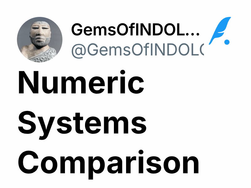 Numeric Systems Comparison | GemsOfINDOLOGY