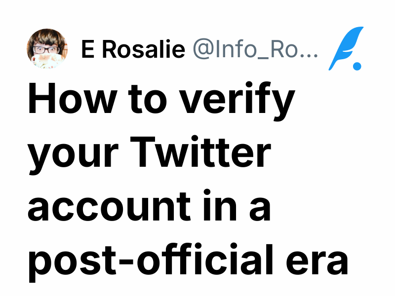 How to Verify Twitter Account