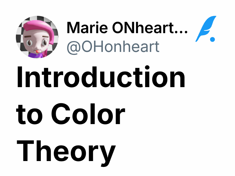 Introduction to Color Theory Marie ONheart 1️⃣💚