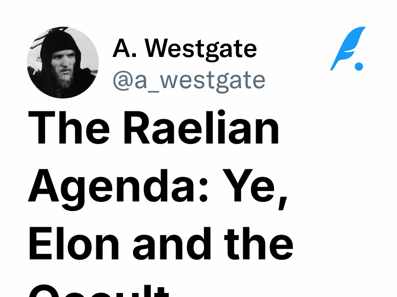 The Raelian Agenda: Ye, Elon and the Occult | Anthony of Westgate