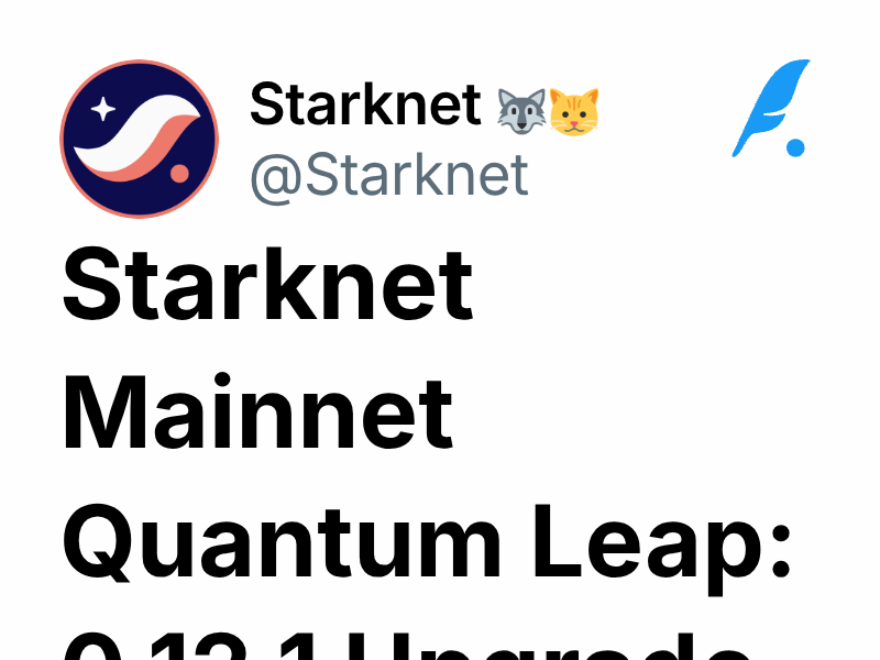 Starknet Mainnet Quantum Leap: 0.12.1 Upgrade | Starknet 🐺🐱