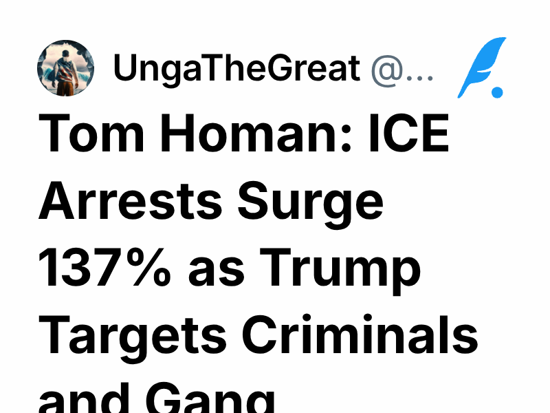 Tom Homan: ICE Arrests Surge 137% as Trump Targets Criminals and Gang ...