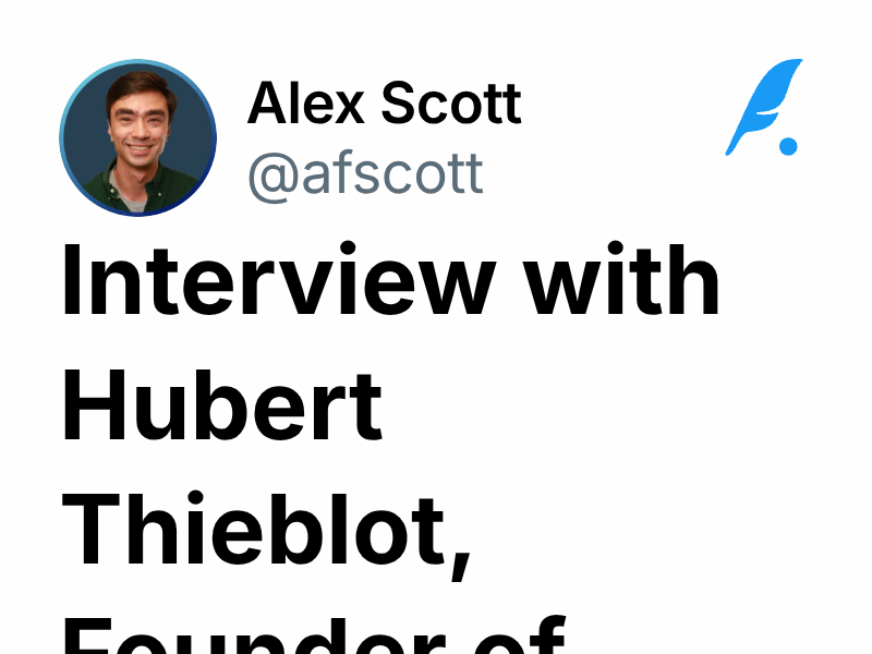 Interview with Hubert Thieblot, Founder of Curse Alex Scott