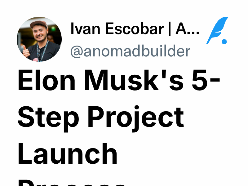 Elon Musk's 5-Step Project Launch Process | Ivan Escobar | Allbound