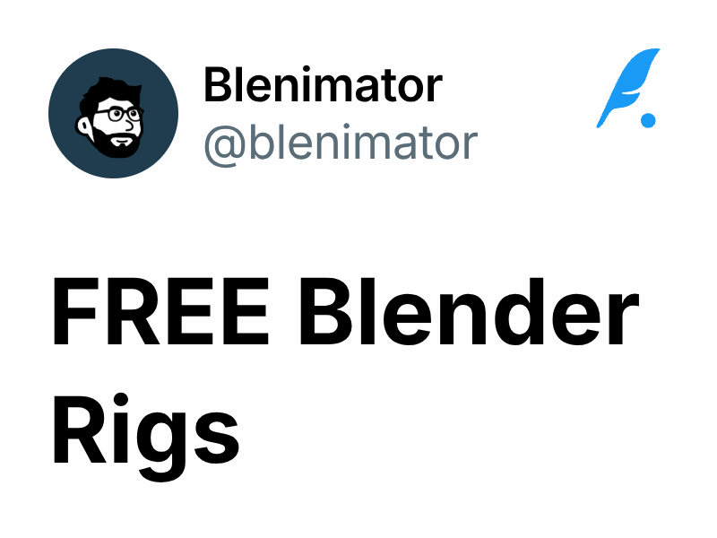 Free blender rigs blenimator