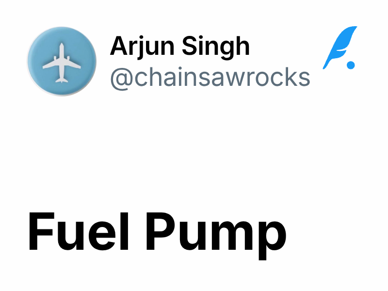 Fuel Pump | Arjun Singh
