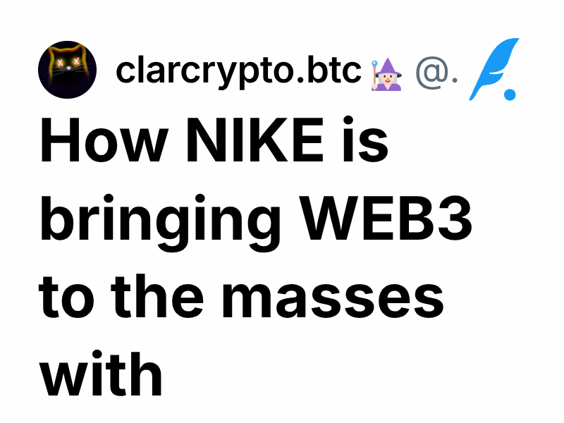 How NIKE is bringing WEB3 to the masses with swoosh.nike | clarcrypto ...