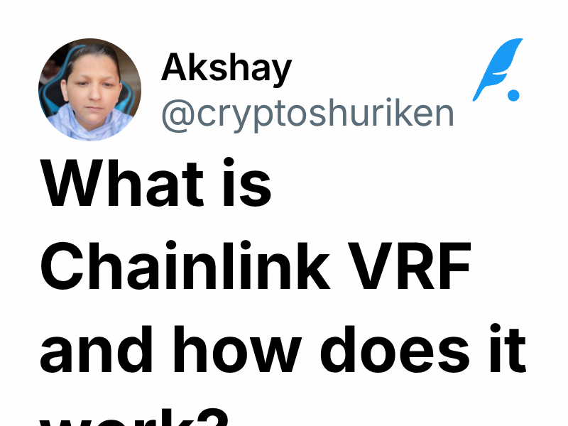 What is Chainlink VRF and how does it work? Shuriken DeFi Curator