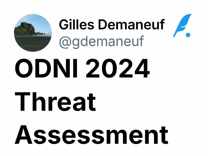 ODNI 2024 Threat Assessment | Gilles Demaneuf