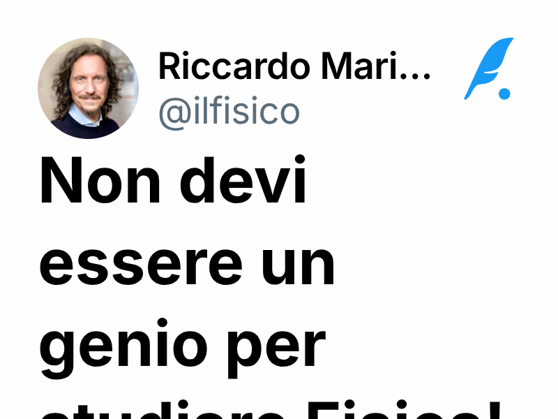 Non Devi Essere Un Genio Per Studiare Fisica Riccardo Maria Bianchi