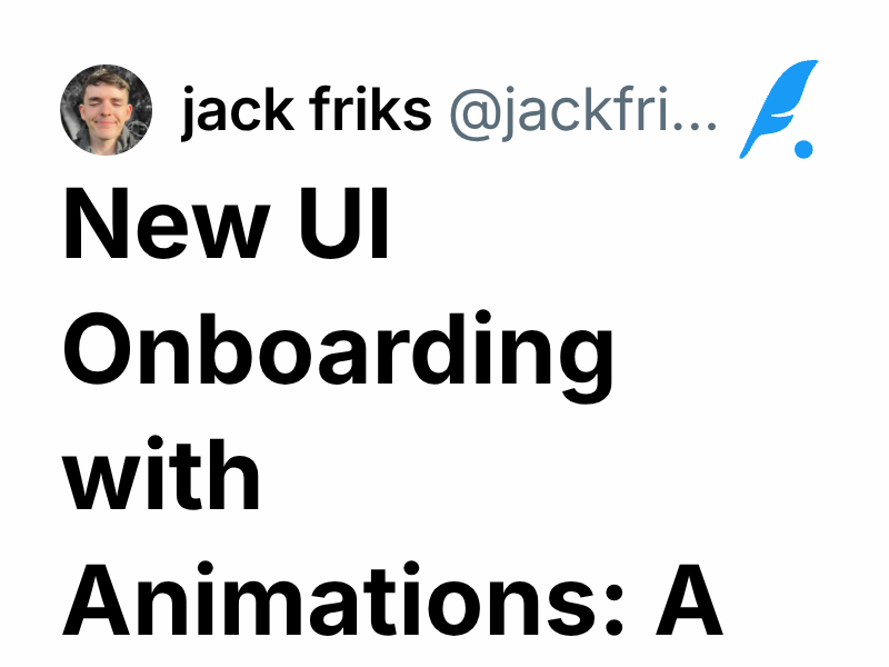 New UI Onboarding with Animations: A Design Success | jack friks