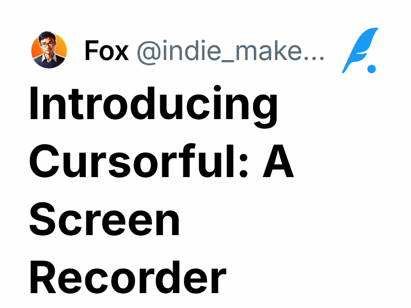 Introducing Cursorful: A Screen Recorder Extenstion | Fox@MkSaaS.com