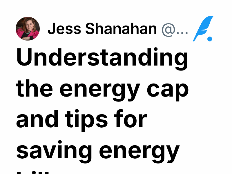 Understanding the energy cap and tips for saving energy bills Jess
