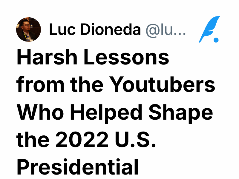 Harsh Lessons from the Youtubers Who Helped Shape the 2022 U.S ...