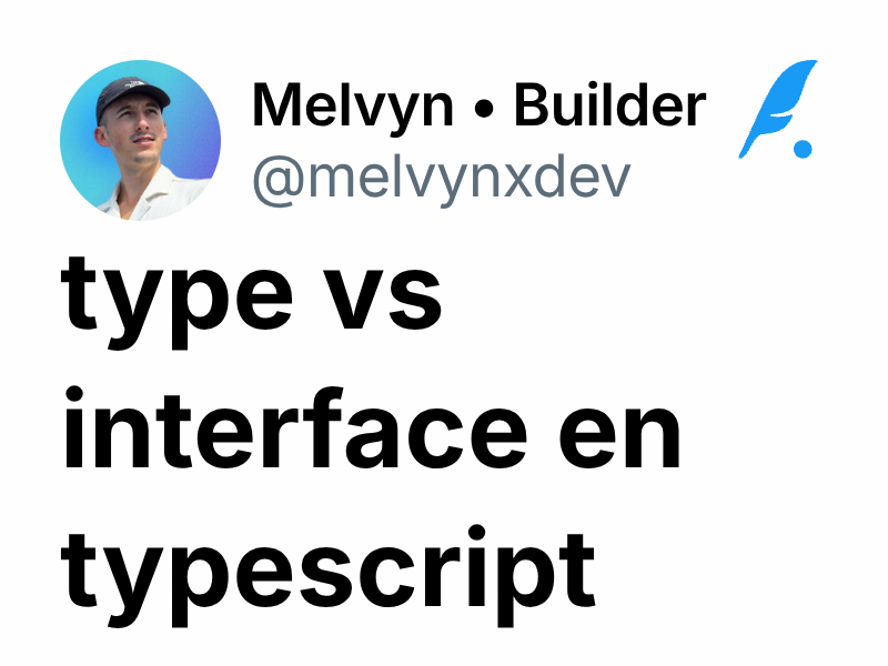 type vs interface en typescript | Melvyn • Builder
