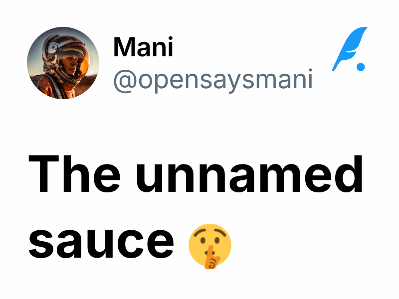 The unnamed sauce 🤫 | Mani