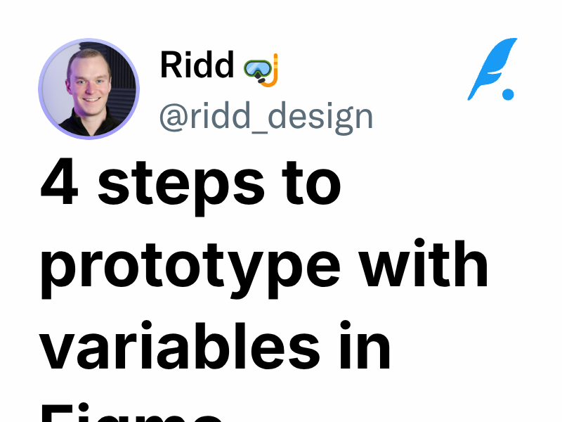 4 steps to prototype with variables in Figma | Ridd 🤿