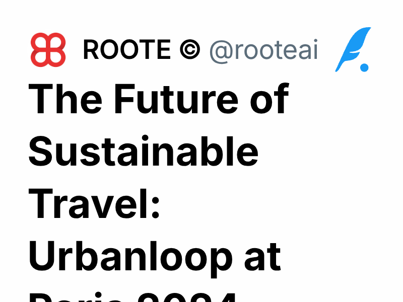 The Future of Sustainable Travel: Urbanloop at Paris 2024 Olympics ...