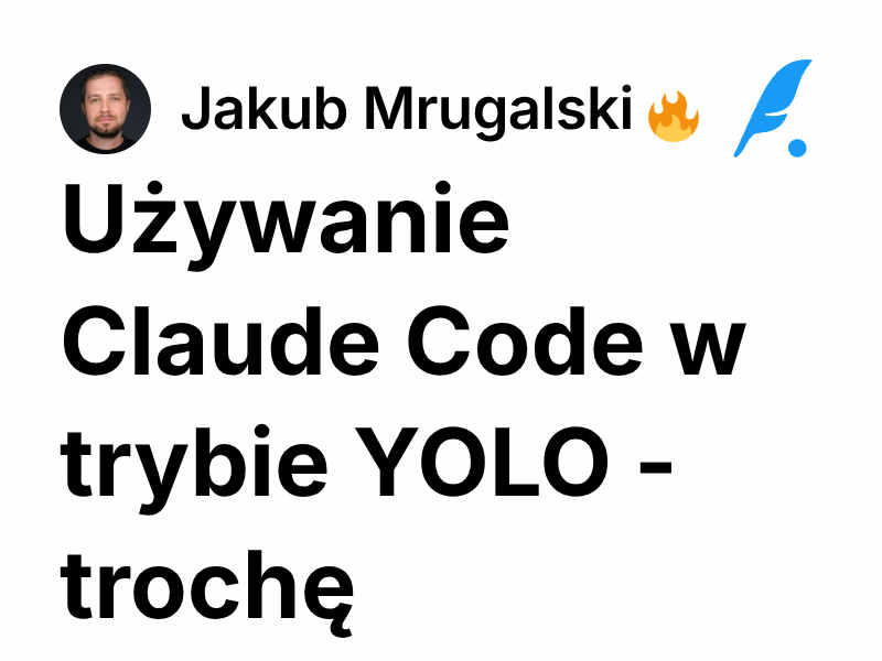 Używanie Claude Code w trybie YOLO - trochę bezpieczniej | Jakub ...