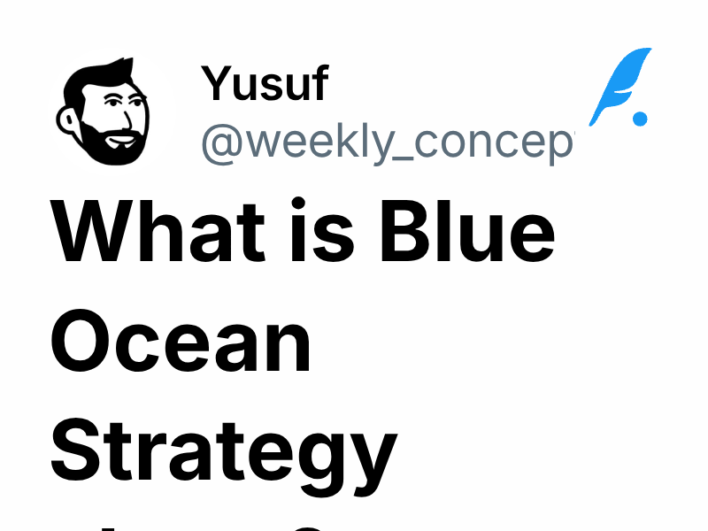 What is Blue Ocean Strategy about? Yusuf