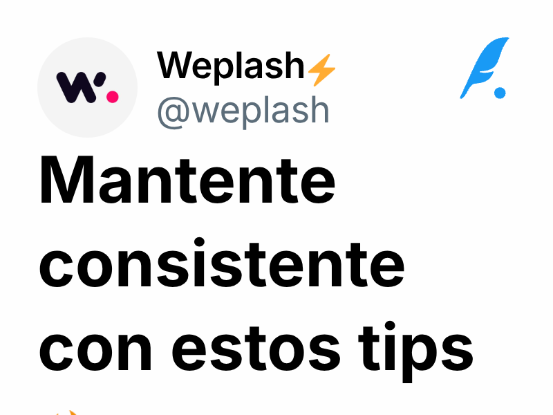Mantente consistente con estos tips 🔥 | Weplash⚡️