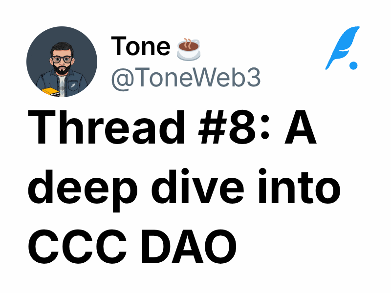 Thread #8: A deep dive into CCC DAO | Tone ☕️