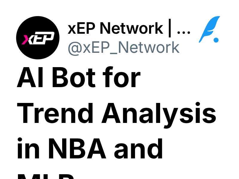 AI Bot for Trend Analysis in NBA and MLB | xEP Network | Projections ...